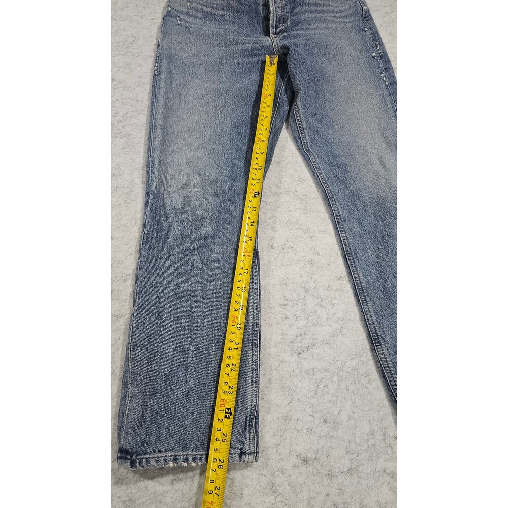 Agolde Jeans Riley High‑Rise Straight Crop Jean, Medium Wash, A056-813, Sz 27 - Picture 8 of 11